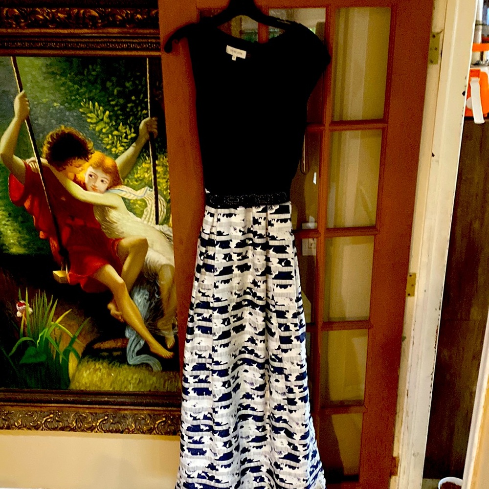 Selling a navy  and white ball gown new with tags… size 14